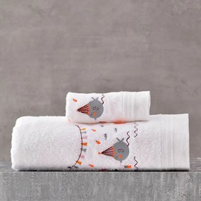 Πετσέτες Παιδικές Σετ 2τμχ Bubbles Orange Ρυθμός Towels Set 100% Βαμβάκι