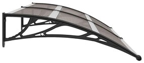 vidaXL Στέγαστρο Πόρτας Μαύρο 200 x 100 εκ. Πολυανθρακικό