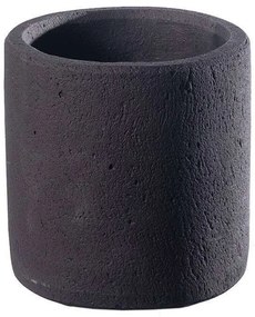 Γλάστρα Τσιμεντένια Κύλινδρος Fysi B-6470-8 30x30x28cm Black Supergreens Τσιμέντο