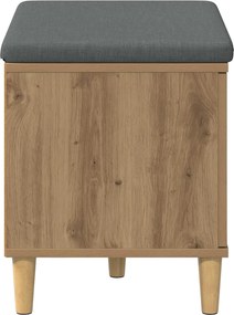 vidaXL Παγκάκι Χαλωρίου Τεχνίτικη Δρυς 60 x 38 x 46 εκ