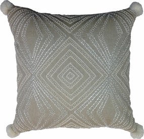 Κάλυψη μαξιλαριού DKD Home Decor Γκρι 50 x 1 x 50 cm