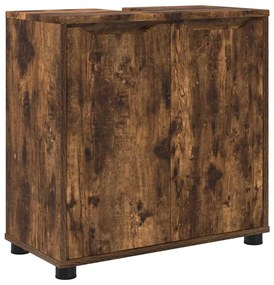 vidaXL Σετ Επίπλων Μπάνιου 3 pcs Καπνιστό Δρύς Επεξεργασμένο ξύλο