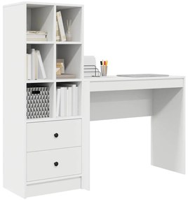 vidaXL Γραφείο με αποθηκευτικό χώρο 2 pcs Λευκό 90 x 40 x 76 εκ.