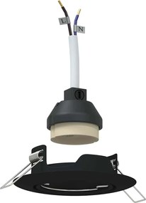 vidaXL Σποτ 6 pcs Μαύρο 9 x 9 x 2.5 εκ. Μέταλλο