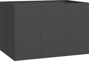 vidaXL Ζαρντινιέρα Μαύρη 120x80x80 εκ. από Χάλυβα