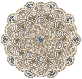 Χαλί Aln600156Kr18 905ANR1923 Cream-Blue Conceptum Hypnose 180X180cm Round