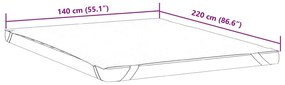 Προστατευτικό στρώματος Λευκό 140x220 εκ. Αδιάβροχο - Λευκό