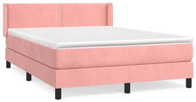 ΚΡΕΒΑΤΙ BOXSPRING ΜΕ ΣΤΡΩΜΑ ΡΟΖ 140X190 ΕΚ. ΒΕΛΟΥΔΙΝΟ 3130900