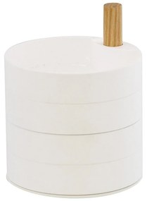 Κουτί Αποθήκευσης Κοσμημάτων YMZK3408 10x10x12,20cm White Yamazaki Steel,Abs