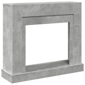 vidaXL Πλαίσιο Τζακιού Γκρι Σκυρ. 100x30x87,5 εκ. από Επεξ. Ξύλο