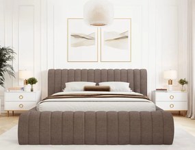 Επενδυμένο κρεβάτι Carlito-Kafe-180 x 200