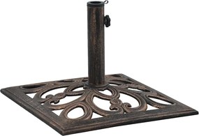 vidaXL Βάση Ομπρέλας Μπρονζέ 12 κ. 49 εκ. από Χυτοσίδηρο