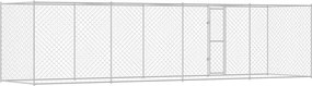vidaXL Κλουβί σκύλου Ασημί 800 x 200 x 200 εκ. Επικαλυμμένος Χάλυβας