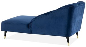 Ανάκλινδρο Augusta 145, Μπλε, 77x68x150cm, Ταπισερί, Πόδια: Ξύλο, Μέταλλο | Epipla1.gr