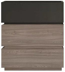 VANITY Συρταριέρα 3 Συρτάρια Αποχρώσεων Sonoma Oak &amp; Grey, με Αποσπώμενα χρωματικά Μέρη