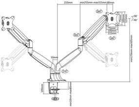 Βάση Τηλεόρασης TooQ DB3132TNR-S Ασημί