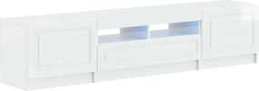 vidaXL 5 Τεμάχια LED Τηλεοπτικού Ντουλαπιού Γυαλιστερό Λευκό