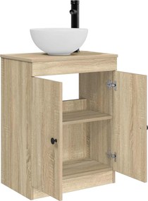 vidaXL Ντουλάπα Νιπτήρα Mπάνιου Sonoma Δρυς 54 x 35 x 100 cm