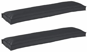 vidaXL Σετ Μαξιλαριών Πάγου 2 pcs Μαύρο 150 x 40 x 8 εκ.