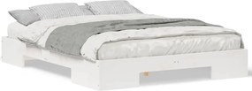 vidaXL Σκελετός Κρεβατιού Λευκό 140 x 200 cm