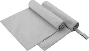 vidaXL Αθλητικές Πετσέτες 2 pcs Γκρι 100 x 50 cm