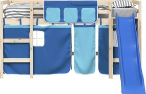 vidaXL Κουρτίνες για Κρεβάτι Κουκέτα Μπλε από Πολυεστέρα