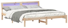 vidaXL Σκελετός Κρεβατιού Καφέ 180 x 200 cm Συμπαγές ξύλο πεύκου