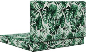 vidaXL Μαξιλάρι Καναπέ Εξωτερικού Χώρου 2 pcs Σχέδιο Φύλλου