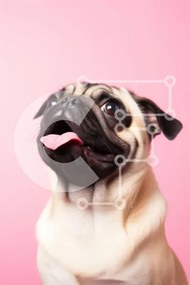 Σετ των 2 Intra Συλλεκτικό Ξύλινο Παζλ Plywood  4mm - Παιχνιδιάρικο πατημασιά σε ροζ φόντο Σε Ξύλινο Κουτί - Διαστάσεις: 10x10 cm – 25 κομμάτια