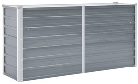 vidaXL Ζαρντινιέρα Υπερυψωμένη Γκρι 160x40x77 εκ. Γαλβανισμ. Χάλυβας