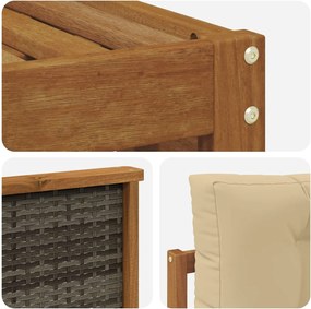 vidaXL Σειρά Καναπέ Εξωτερικού 8 pcs Φυσικό και Μπεζ
