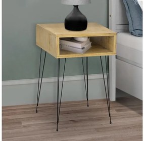 Κομοδίνο Μελαμίνης Scott Sapphire Oak 40x30x60 GP041-0053,2 Megapap-GP041-0053,2-Καφέ GP041-0053,2