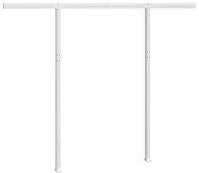 vidaXL Στύλοι Τέντας Σετ Λευκοί 300 x 245 εκ. από Σίδερο