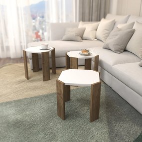 Coffee Table Lori - White, Walnut White
Walnut