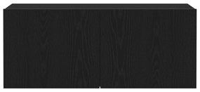 vidaXL Ντουλάπι Τοίχου Τηλεόρασης Μαύρη Δρυς 100x30x41 εκ. Επεξεργασμένο Ξύλο