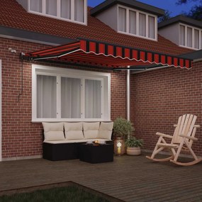 VidaXL Ηλεκτρική τέντα με LED και αισθητήρα 3 x 2,5 m