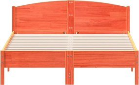 vidaXL Σκελετός Κρεβ. Χωρίς Στρώμα Καφέ Κεριού 160x200 εκ Μασίφ Πεύκο