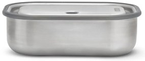 Κουτί φαγητού Black+Blum BAM-SS-L018, 1 l, ορθογώνιο, ασφαλές για φούρνο, χωρίς BPA, ανοξείδωτο ατσάλι, γκρι