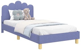 vidaXL Κρεβάτι Παιδικής Κρεβατοκάμαρας με Κεφαλάκι Μπλε τζην