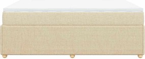 vidaXL Κρεβάτι Boxspring με Στρώμα Κρεμ 160x200 εκ. Υφασμάτινο