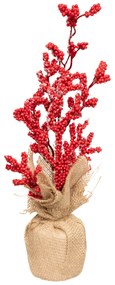 Τεχνητό Φυτό Σε Γλάστρα (Φ8x38) A-S Red Berry 208321A