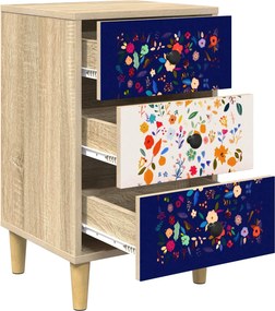 vidaXL Κομοδίνο MAINZ Sonoma Δρυς 36 x 33 x 60 εκ Επεξεργασμένο Ξύλο