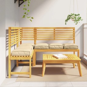 Εξωτερικό Μαξίλι Σετ 6 Μπεζ Πολυεστέρας 40 x 40 x 8 εκ.