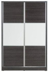 Ντουλάπα ρούχων Griffin pakoworld δίφυλλη με συρόμενες πόρτες χρώμα wenge eo 121x56.5x180.5εκ