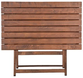 Τραπέζι πτυσσόμενο Klara Megapap από ξύλο οξιάς σε χρώμα καρυδί εμποτισμού 80x60x72εκ. - Ξύλο - GP013-0026