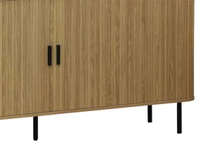 Μπουφές Scandi pakoworld MDF φυσικό με μεταλλικά μαύρα πόδια 170x45x80εκ