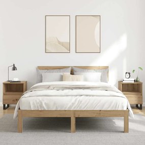 vidaXL Κομοδίνα 2 τεμ. τεχνίτης Δρυς 40 x 35 x 50 εκ από Επεξεργ. Ξύλο