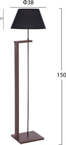 ΦΩΤΙΣΤΙΚΟ ΔΑΠΕΔΟΥ HM7609.02 ΜΑΥΡΟ-ΚΑΡΥΔΙ