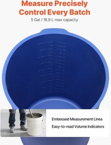 VEVOR 18.9L Reusable Silicone Bucket Liner for Concrete Mortar Paint Mix