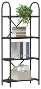 vidaXL Ράφι Βιβλίων Μαύρη δρυς 60 x 30 x 146 εκ Επεξεργασμένο ξύλο